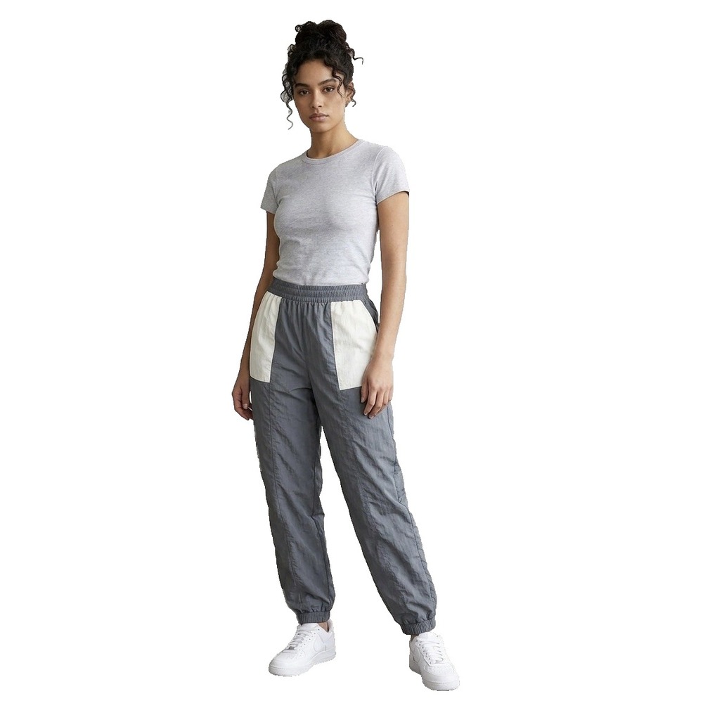 Fabletics Jaylee Colorblock Track Pants Storm Cloud Grey Multi Women's Size XL